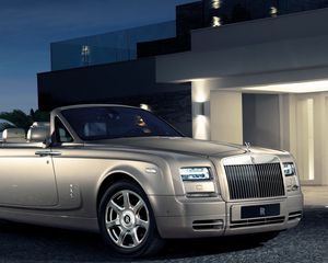 Превью обои rolls royce, phantom, drophead, вид сбоку, авто, стиль