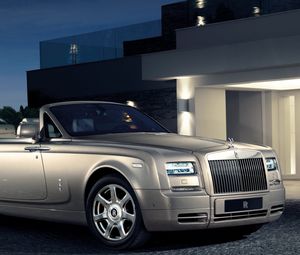 Превью обои rolls royce, phantom, drophead, вид сбоку, авто, стиль