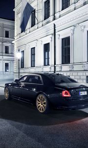 Превью обои rolls-royce, ghost, 2015, вид сзади