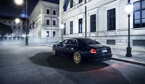 Превью обои rolls-royce, ghost, 2015, вид сзади