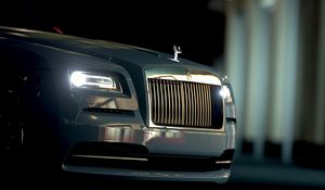 Превью обои rolls-royce, вид спереди, фары, бампер