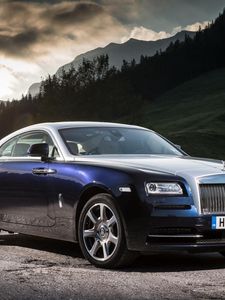 Превью обои rolls-royce, wraith, вид сбоку