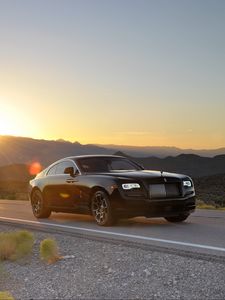 Превью обои rolls-royce, wraith, вид сбоку