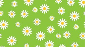Превью обои ромашки, узоры, текстура, арт, зеленый