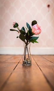 Превью обои роза, цветок, розовый, ваза, букет