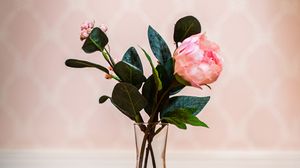 Превью обои роза, цветок, розовый, ваза, букет