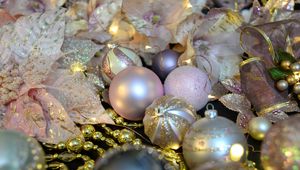 Превью обои рождественские украшения, шары, декорация