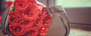 Превью обои розы, букет, капли