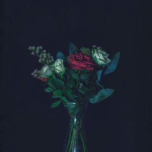Превью обои розы, букет, ваза