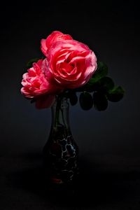Превью обои розы, цветы, букет, ваза, розовый