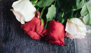 Превью обои розы, цветы, лепестки, букет, композиция