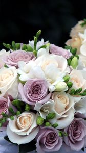 Превью обои розы, цветы, свадебные букеты, красота