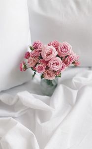 Превью обои розы, ваза, цветы, эстетика