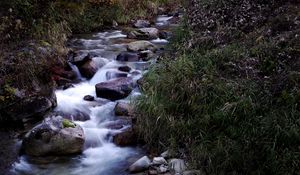 Превью обои ручей, камни, вода, природа