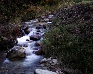 Превью обои ручей, камни, вода, природа