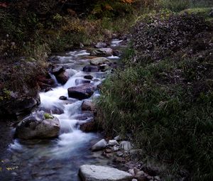 Превью обои ручей, камни, вода, природа