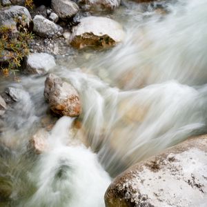 Превью обои ручей, вода, камни, природа, галька