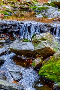 Превью обои ручей, вода, камни, природа, пейзаж