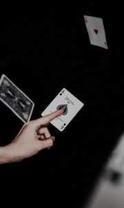 Превью обои рука, игральные карты, игра