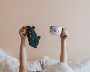 Превью обои руки, чашка, утро