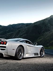 Превью обои saleen, s7, вид сзади, серебристый