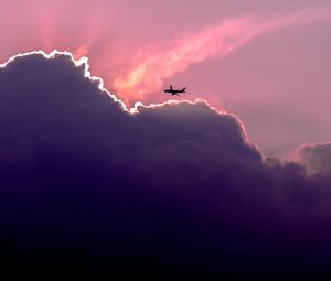 Превью обои самолет, небо, облака