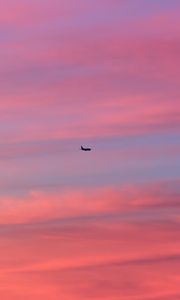 Превью обои самолет, небо, облака, минимализм, полет