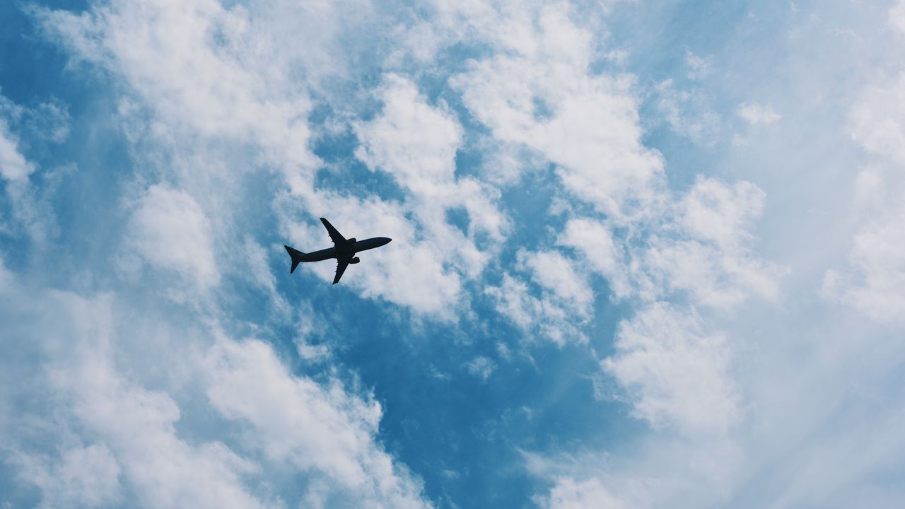 Обои самолет, небо, полет, облака