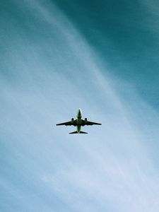 Превью обои самолет, небо, полет, облака