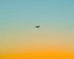 Превью обои самолет, небо, полет, минимализм