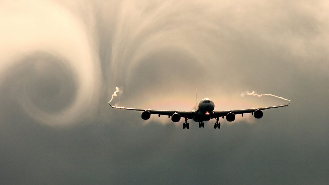 Обои самолет, небо, полет, облака