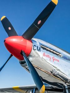 Превью обои самолет, p-51c, mustang, betty jane