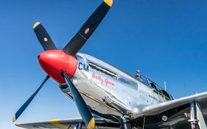 Превью обои самолет, p-51c, mustang, betty jane