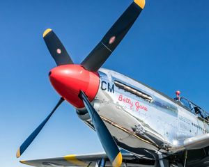 Превью обои самолет, p-51c, mustang, betty jane