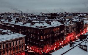 Превью обои санкт-петербург, питер, зима, снег, здания, дома, крыши