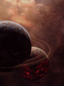 Превью обои сатурн, планеты, космос