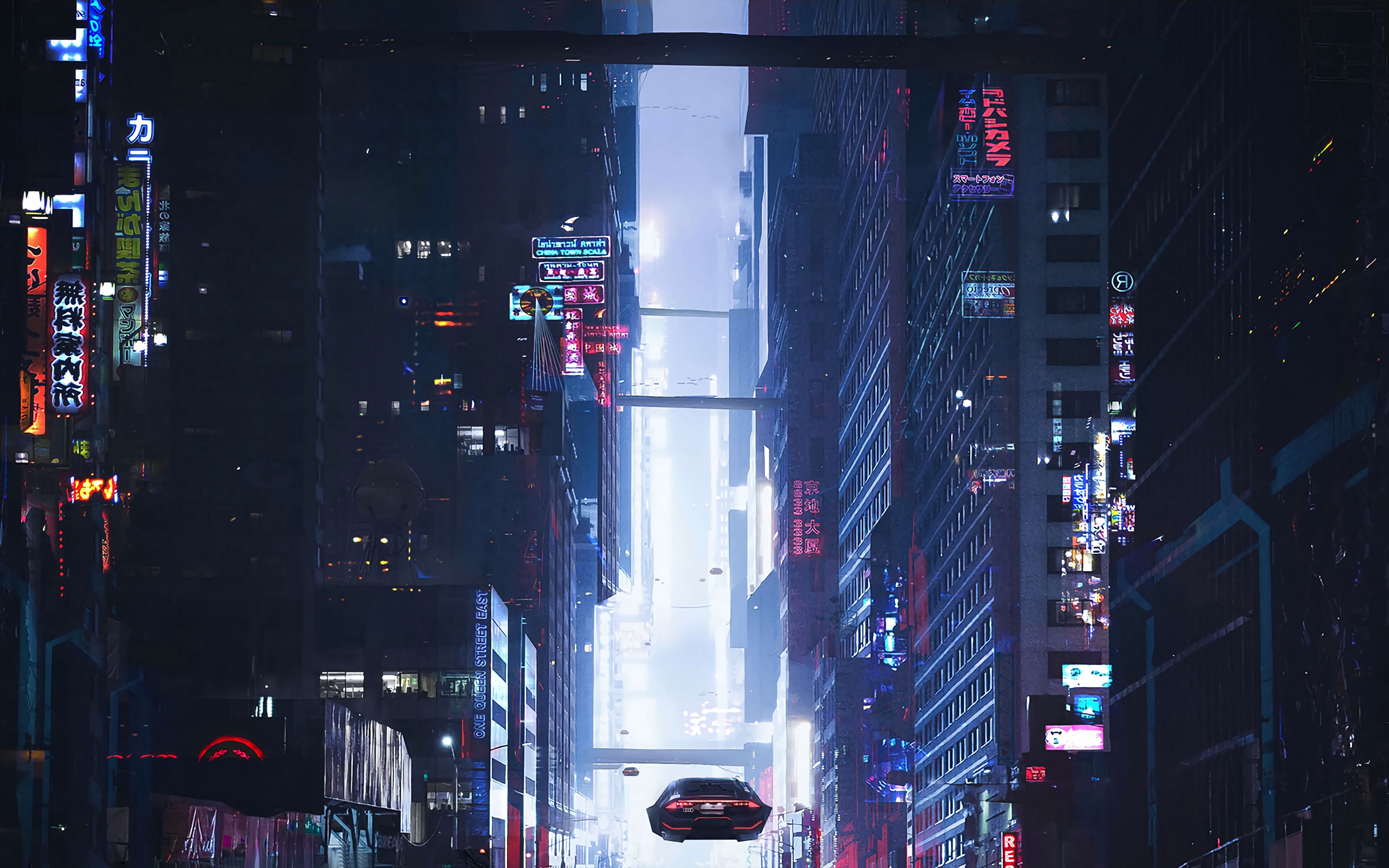 Cyberpunk city 4k фото 14