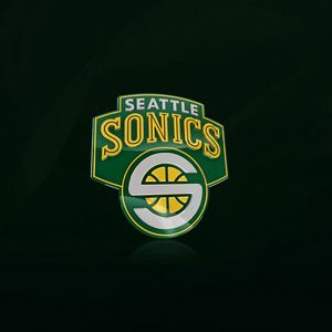 Превью обои seattle supersonics, nba, логотип