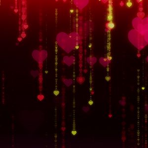 Превью обои сердца, блики, темный фон