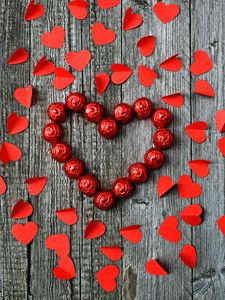 Превью обои сердца, сердце, конфеты, любовь