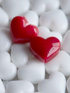 Превью обои сердца, сердце, любовь, форма