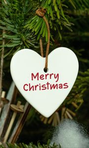 Превью обои сердце, елка, украшение, новый год, рождество