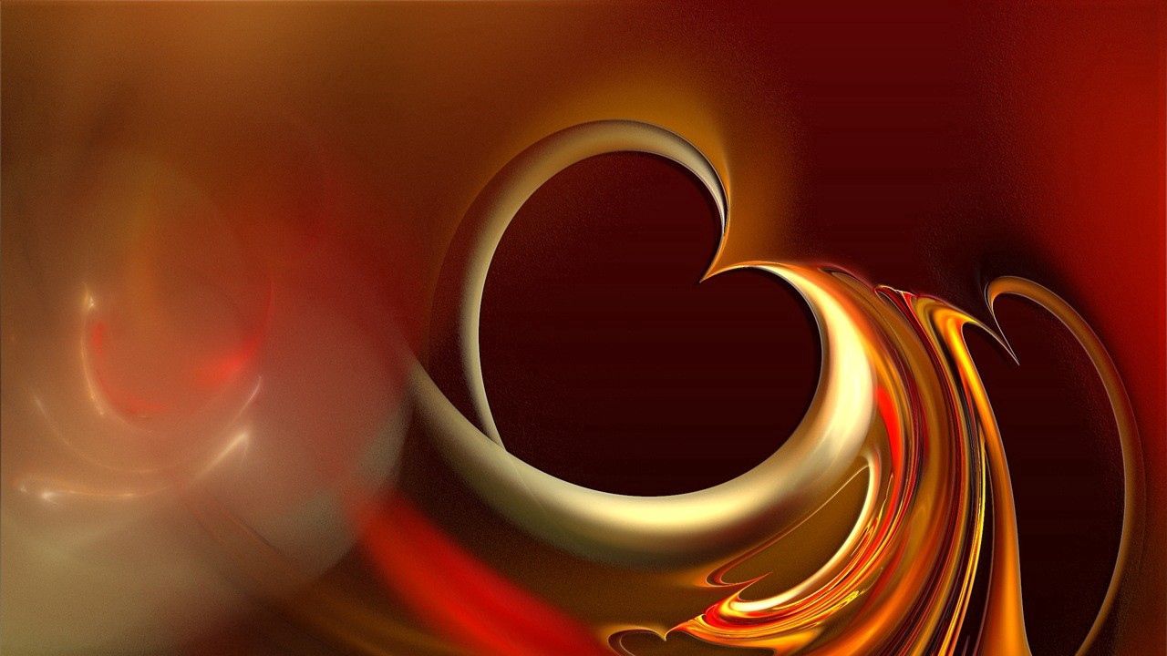 Обои сердце, коричневый, оранжевый, любовь, свет