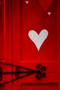 Превью обои сердце, любовь, романтика, красный, дверь