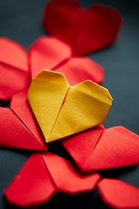 Превью обои сердце, оригами, любовь, бумага
