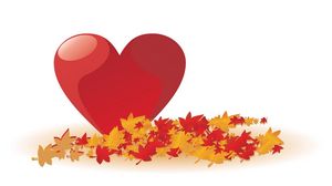 Превью обои сердце, осень, листья, любовь, день влюбленных