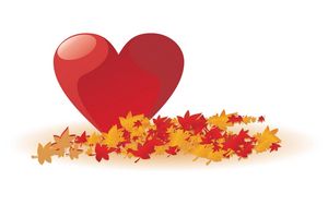 Превью обои сердце, осень, листья, любовь, день влюбленных