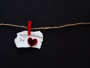 Превью обои сердце, валентинка, бумага, надпись, любовь