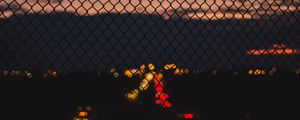 Превью обои сетка, блики, ночь