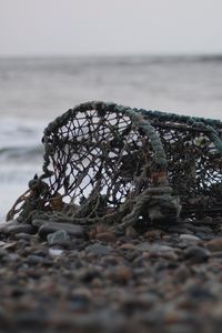 Превью обои сетка, море, берег